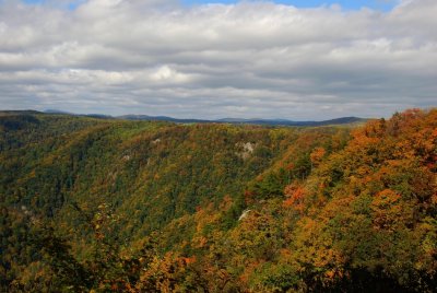 Mountains at Primland at the begining  of the Fall peak