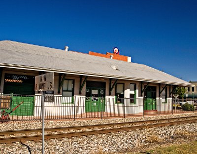 A front view of the station