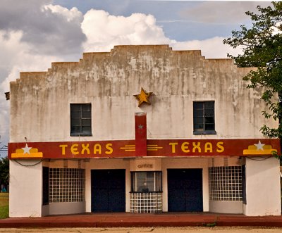 The Texas facade.