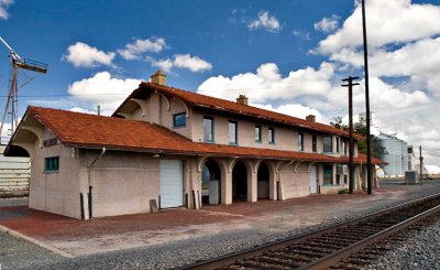 A front view of the Melrose station