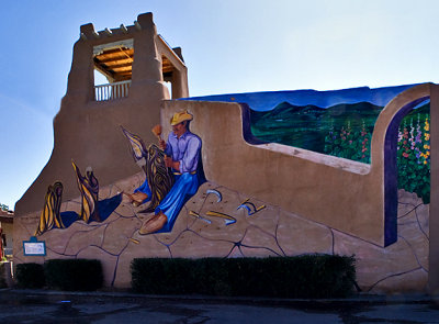 Wall mural photographed in Taos, NM