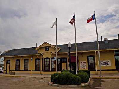 A  front view of the depot