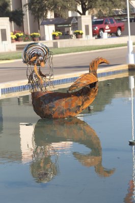One of many Sculptures around the Park by Regional Artists-Valery Guignon and Robin Hawke