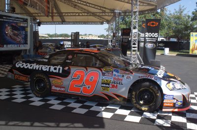 NASCAR car exhibit by Chevrolet