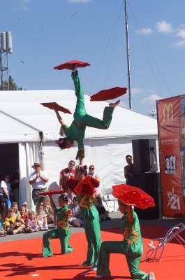 Chinese Acrobats One Arm Stand