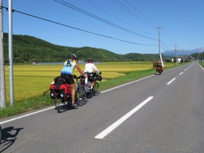 On the road to Daisetuzan National Park and the Asahidake mountains