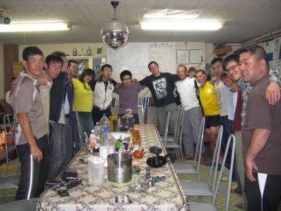 Gang at the Rider House in Wakanai. There were round table introductions by all.