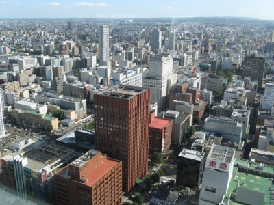 Sapporo from the top of JR Tower.