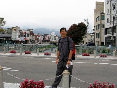 Walking the Matsumoto streets. It's overcasted but not too cold.