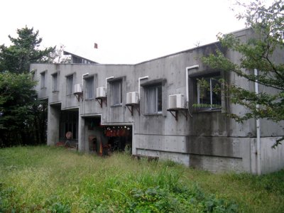 This is our youth Hostel. It's an interesting structure designed by a famous Japanese architect.