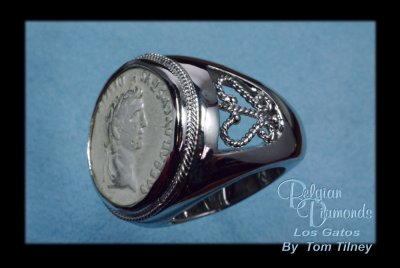 Kathy's Platinum 18K Roman Coin Ring.jpg