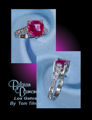 Mikes's Pink Sapphire Diamond Platinum Ring.jpg