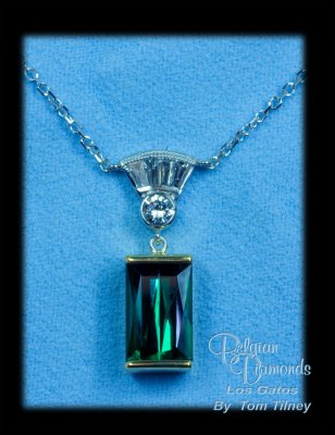 Tourmaline diamond 18K Platinum Pendant.jpg