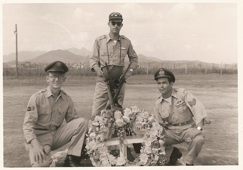 Dave Jordan and two Greek Airmen