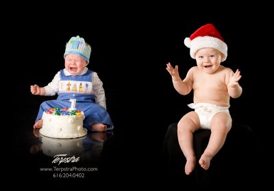 Patrick's 1 year photos -- Santa, cake fun, and family!