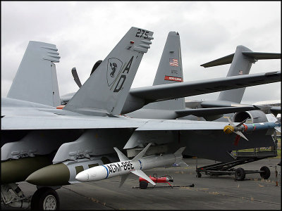 US military aircraft crammed in the static park