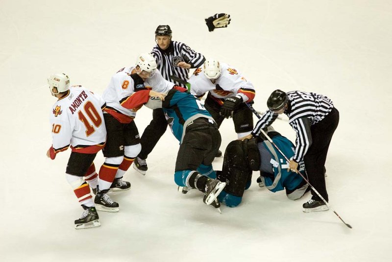 Calgary Flames vs. San Jose Sharks - September 30, 2006