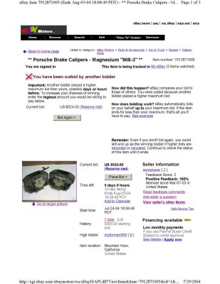 908 Magnesium Calipers - eBay Auction - Page 1