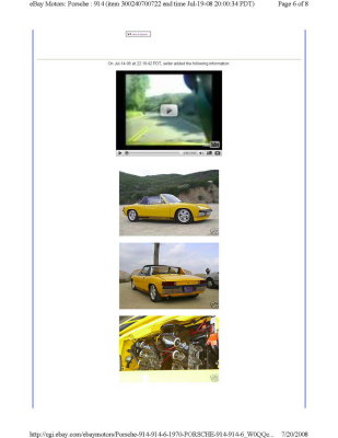 1970 Porsche 914-6 sn 914.043.0502 eBay July 20, 2008 $33,000 - Page 6