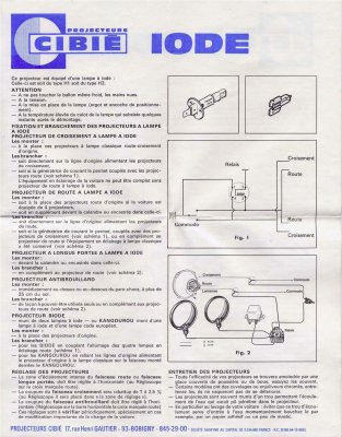 CIBIE IODE Installation Instructions - French