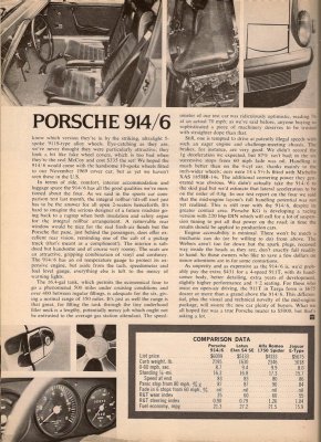 1970 July Road and Track Road Test Porsche 914-6 - Page 2