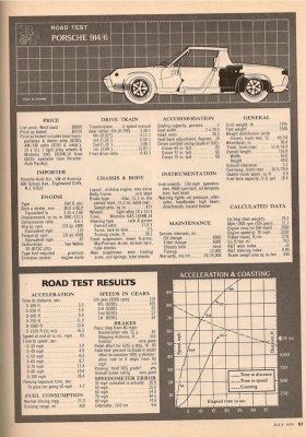 Road & Track Road Test  (1970 July) Porsche 914-6
