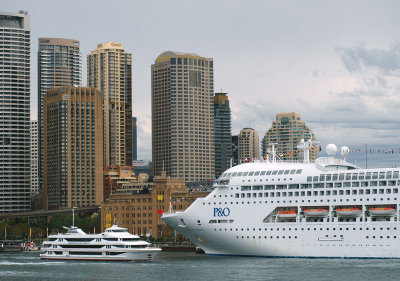 Circular Quay with large visitor