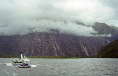 Cruise ship on Milford Sound