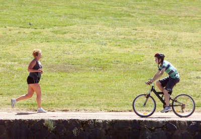  Exercising by the lake