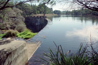 Old dam seen from the track
