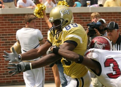 Pass to WR James Johnson is just out of reach