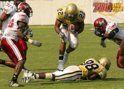RB Tashard Choice runs through the Troy defense