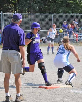 Kate Beats Out the Bunt