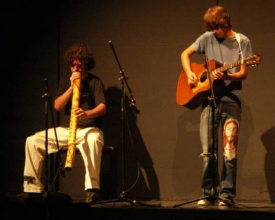 Music (Em Painted Jesus on his pants)