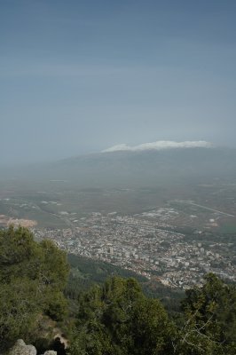 Mt Hermon from Manara Cliff