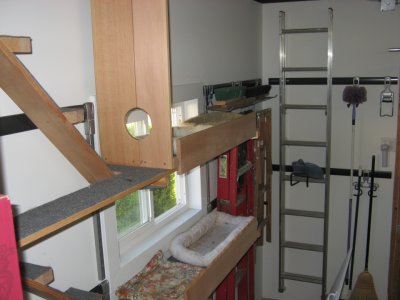 a door with a small opening was added to the upper shelf