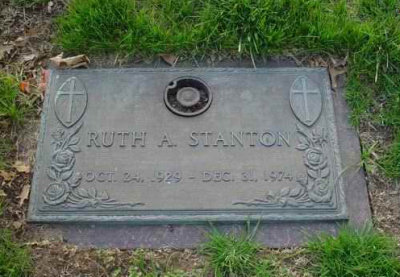 Ruth Anna Kimsey was the youngest of three children, and the second daughter born to, Clellen Kimsey & his wife, Nellie Lee [Pardieu] Kimsey on, 24 October 1929, in Lathrop, Clinton, MO. She married, John Harley Stanton on, 27 January 1949, in Troy, Doniphan, KS & together this couple shared two children. She died on, 31 December 1974, in Los Angeles, Los Angeles, CA & is buried in White Chapel Memorial Gardens Cemetery, Gladstone, Clay, MO next to John.