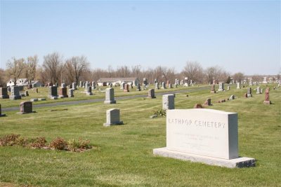 This shot was taken I believe in March of 2004. It was still very, very cold out then. Richard Mann, stepson of J.H. Stanton, took all of the photographs in the Lathrop Cemetery series, and owns the orginal copies. 