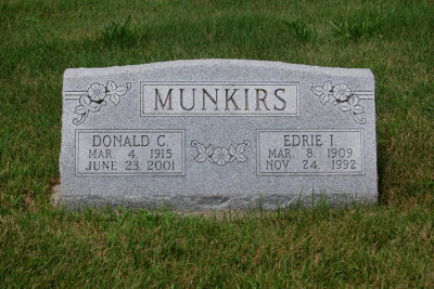 Honestly, I've no idea how this man fits in, but he must. Kirkman Munkers Stanton got his middle name from his paternal grandmother, Matilda Munkers. There is no way, in a town of only three people, that a MUNKIRS/MUNKERS, is buried only a few feet away from a STANTON, and the two not be connected. No way. Until I figure out how, this family stays. These Munkirs are buried in Lathrop Cemetery, Lathrop, Clinton County, Missouri