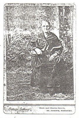 This is another picture of Matilda [MUNKERS] Stanton. She is a great paternal grandmother to my step father, John Harley Stanton, & quite obviously, 2nd great paternal grandmother to my sisters, Kay Linda & Karen Sue. I realize how cheesy this sounds, but I don't honestly know where I came about this photograph. Usually I document such things, but this photo was one I did not, and I cannot remember at all. I don't believe my sisters have it, & if they do, I probably emailed it to them.