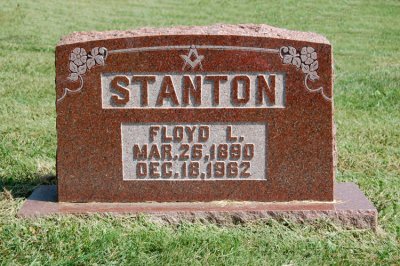 Floyd Lee Stanton was the 10th child of 11 & the 7th son born to, David Stanton & his wife, Lucinda [KIRKMAN] Stanton. He is buried in the Stanton Family plot, in the Faucett Cemetery, Faucett, Buchanan County, Missouri. Richard Mann, stepson of J.H. Stanton, took this photograph and owns the orginal copy.