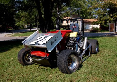 Apparently, they call this a Non-Wing car because of the absence of a wing on the top of the car. My neighbor tells me his boy screams around the track in this thing at fifty or sixty miles an hour. Awesome.
