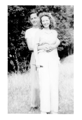 This shot was taken with his wife, Jeri, in July 0f 1941. This photograph was donated for our use here by, Nancy Ann [MACDOUGALL] Evans. 