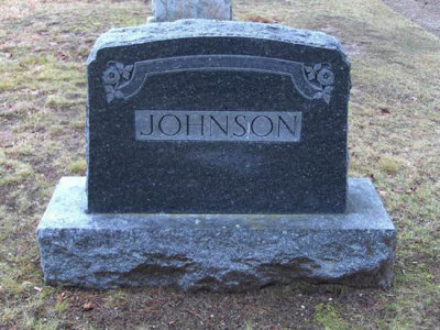 This stone represents the family marker for, Victor Charles Johnson, his wife, Amanda [Barnes] Johnson, and their children. It rests in Forest Home Cemetery, Newberry, Luce, MI. 