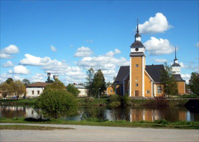 Shown above is a contemporary photograph of the town of Karleby, Finland. 