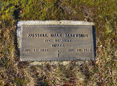 Russell Dale Mattson was the fifth child of seven & the second eldest son to be born to, Charles E. Mattson & his wife, Sydney M. [Bond] Mattson. He rest in the Mattson Family Plot, Forest Home Cemetery, Newberry, Luce, MI.