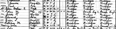 Shown above is a larger section of this census, clearly showing, Austin Newton St. Clair & his wife, Vera Constance [Marks] St. Clair.