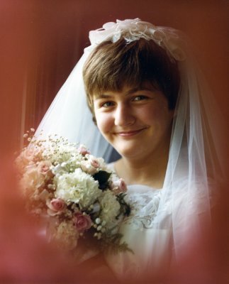 Lois Marie St. Clair on her wedding day, 14 August 1976.