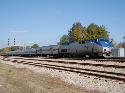 Southbound Amtrak at Rocky Mount NC.
