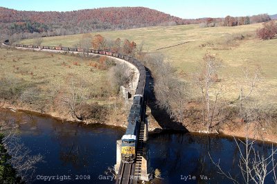 A wider view of the shot at Lyle.